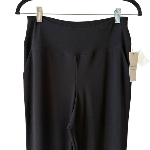 SYMPLI STRAIGHT LEG PANT STRETCH JERSEY CASUAL WORKWEAR STRETCHY PULL ON NWT 8 - Picture 3 of 10